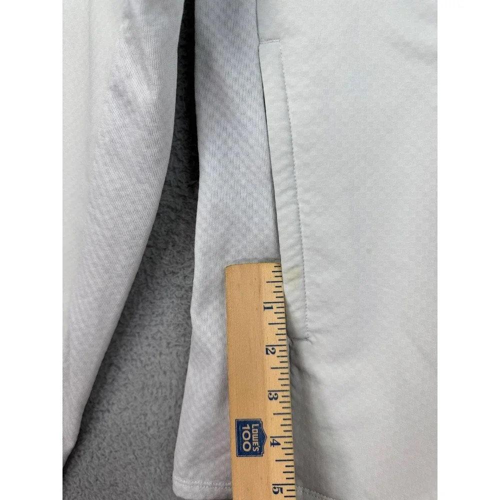 The North Face Jacket Mens M White Softshell Fleece Lined Full Zip Hiking Men